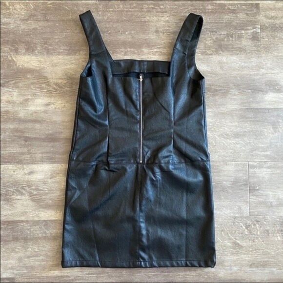 Urban Outfitters Black Vegan Leather Dress - Picture 3 of 6